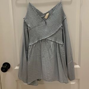 Strapless long sleeve top!